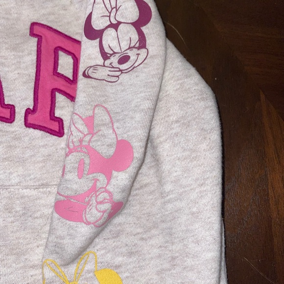 GAP Kids Gray Hoodie with Pink and Yellow Accents - Picture 5 of 6